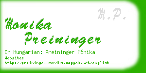monika preininger business card